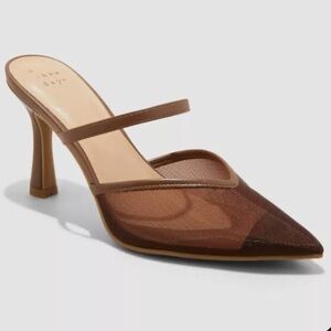 A New Day Brown Mesh Heels